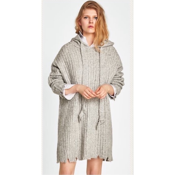 oversized sweater dress zara Oversized Zara Sweater Dresses Zara Sweater Dress Women S Small Black V Neck Acrylic Nylon Blend